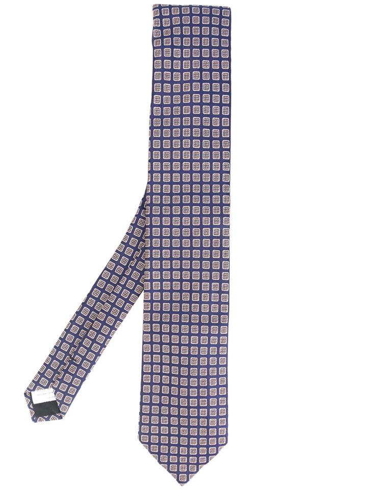 Lardini Checked Tie - Blue