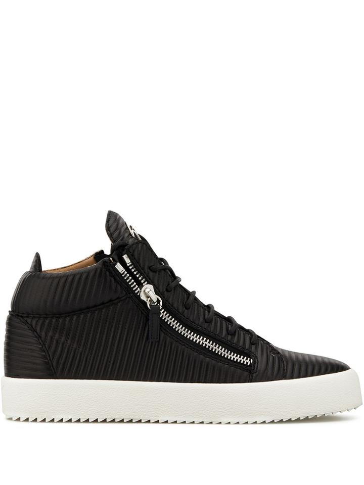 Giuseppe Zanotti Kriss Ribbed Sneakers - Black