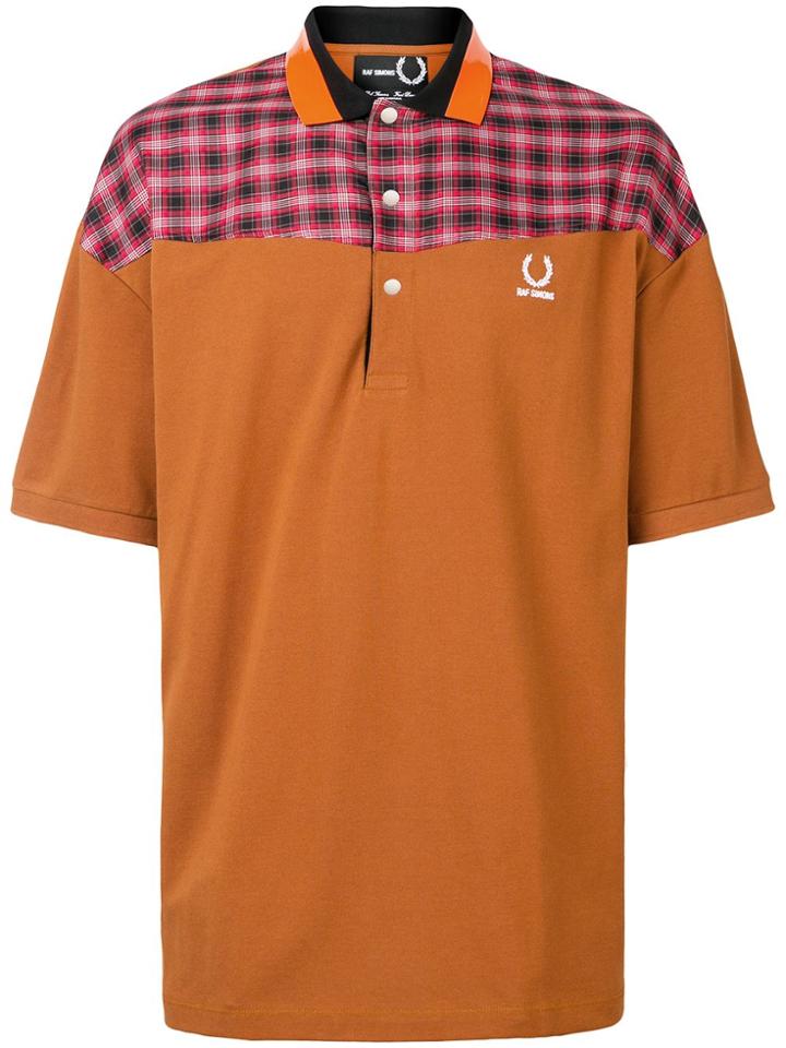 Raf Simons X Fred Perry Oversized Polo Shirt - Brown