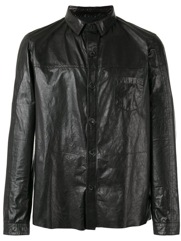 Drome - Zip Up Jacket - Men - Leather - L, Black, Leather