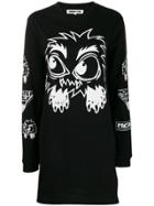 Mcq Alexander Mcqueen Monster Print Dress - Black
