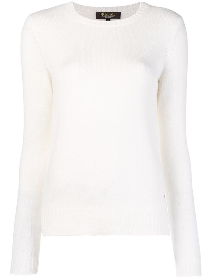 Loro Piana Long-sleeve Fitted Sweater - White