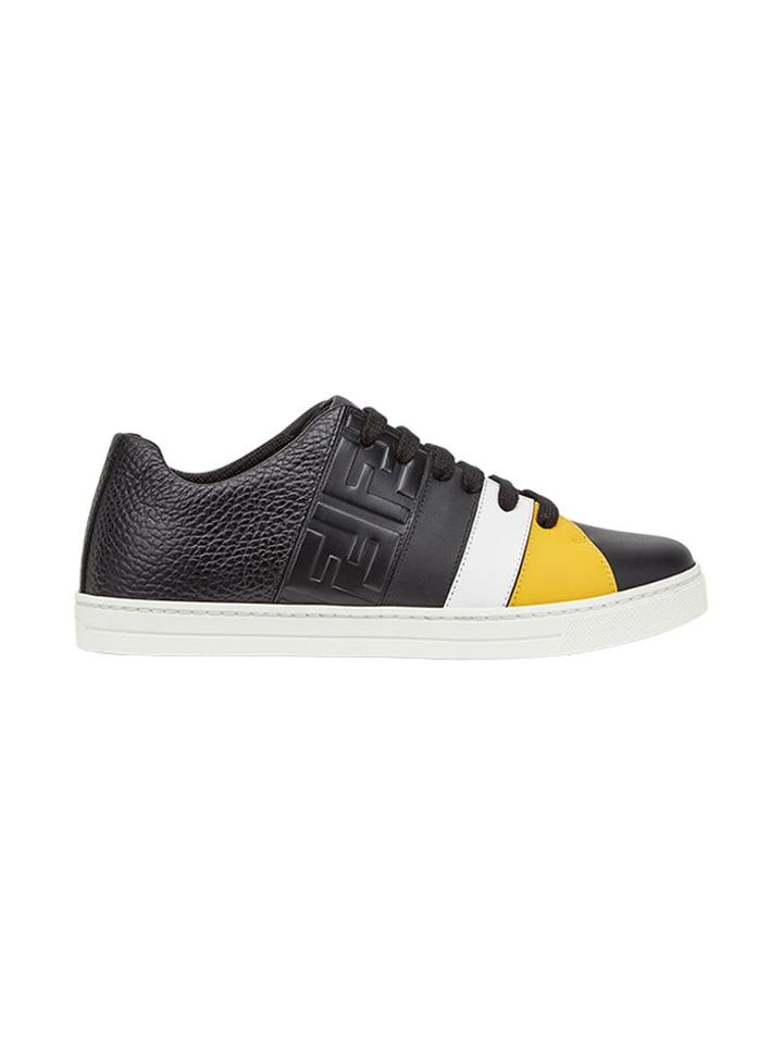 Fendi Colourblock Low Tops - Black