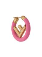 Fendi Mono Logo Earring - Pink