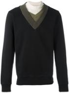 Maison Margiela Layered Neck Sweatshirt, Size: 50, Black, Cotton