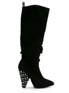 Andrea Bogosian Embellished Heels Boots - Black