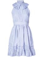 Alexis Stripe Flared Dress - Blue