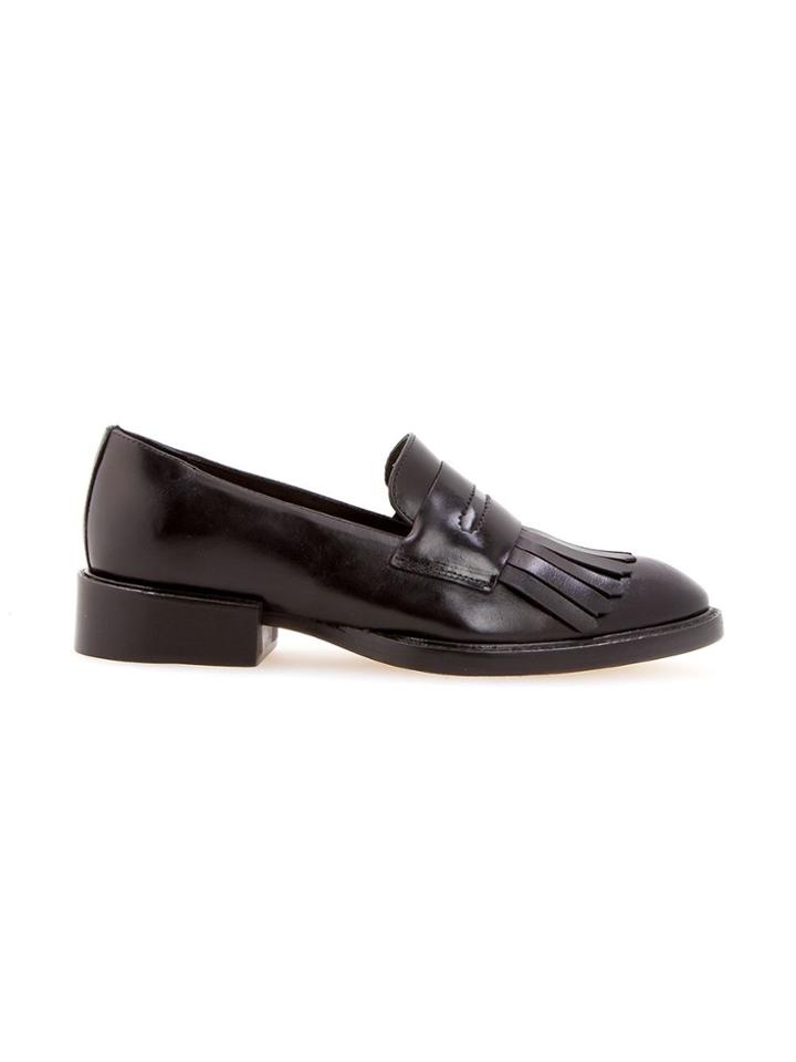 Sarah Chofakian Fringed Loafers - Black