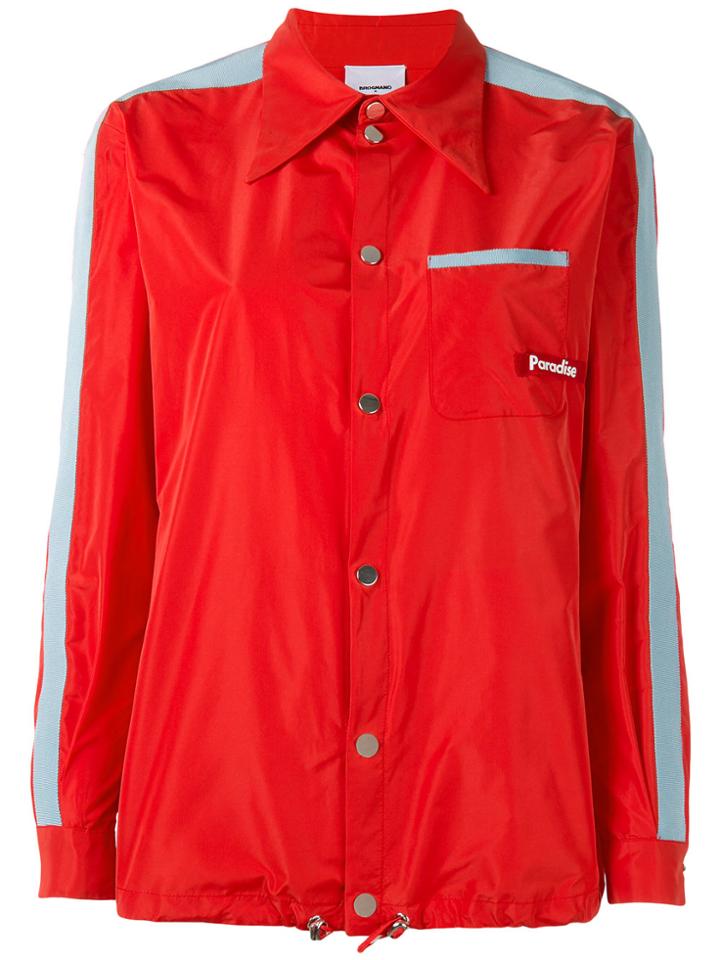 Brognano Snap-up Bomber Jacket - Red
