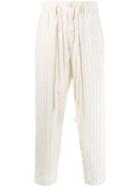Uma Wang Striped Lightweight Trousers - Neutrals