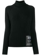 Versace Jeans Couture Etichetta Patch Ribbed Jumper - Black