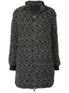 Giambattista Valli Textured Zip Coat - Black