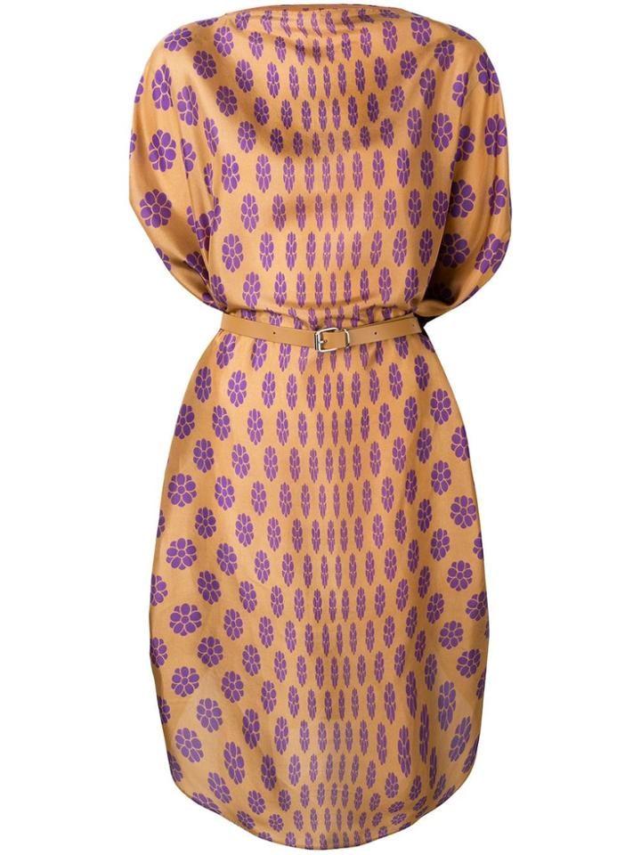Mm6 Maison Margiela Oversized Printed Dress - Brown