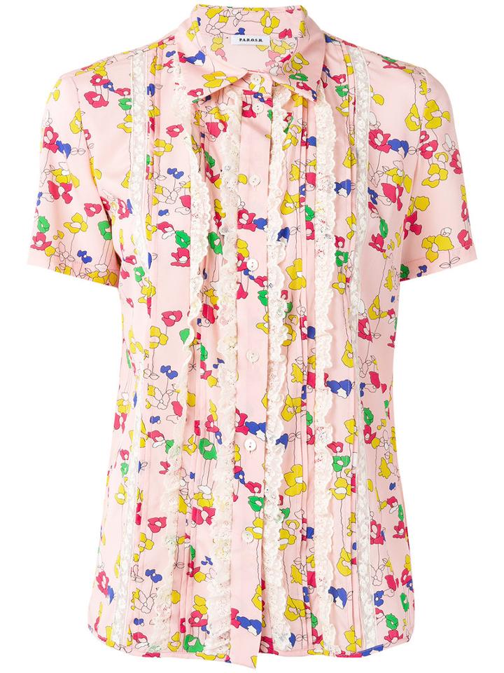 P.a.r.o.s.h. Sabrina Shirt, Women's, Size: Xs, Pink, Silk/spandex/elastane