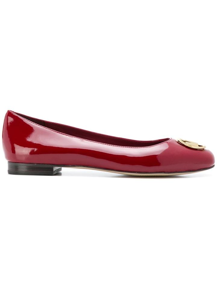 Michael Michael Kors Logo Embellished Ballerinas - Red