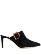 Chloe Gosselin Marija 75mm Buckle-detailed Mules - Black