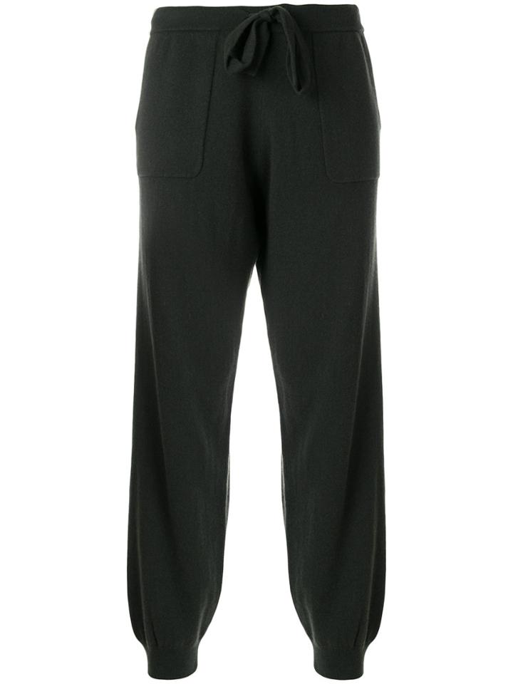 Allude Cropped Track Pants - Green