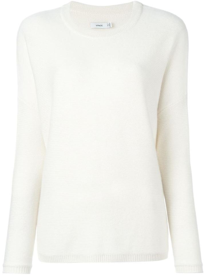 Vince Crew-neck Sweater, Women's, Size: Xs, Nude/neutrals, Cashmere/wool