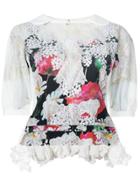 Comme Des Garçons Comme Des Garçons Floral Print Ruffle Hem Blouse -