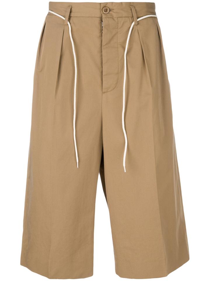 Maison Margiela Drawstring Tailored Shorts - Nude & Neutrals