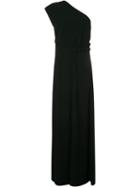 Co Asymmetric Gown Dress, Women's, Size: Small, Black, Triacetate/polyester