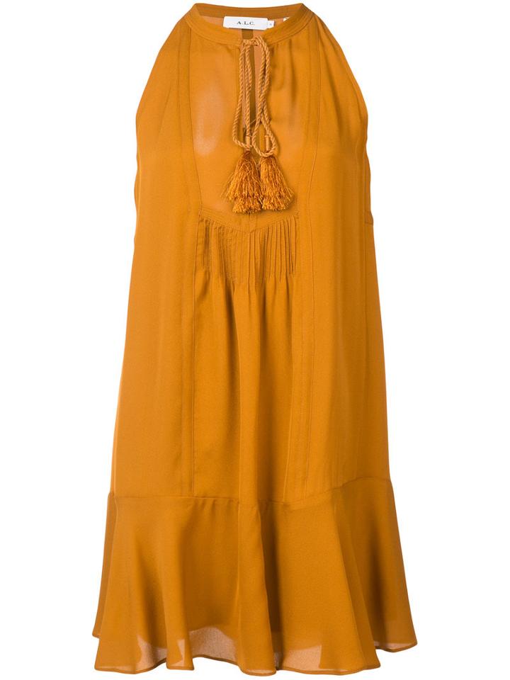 A.l.c. - 'hadley' Dress - Women - Silk - 4, Yellow/orange, Silk