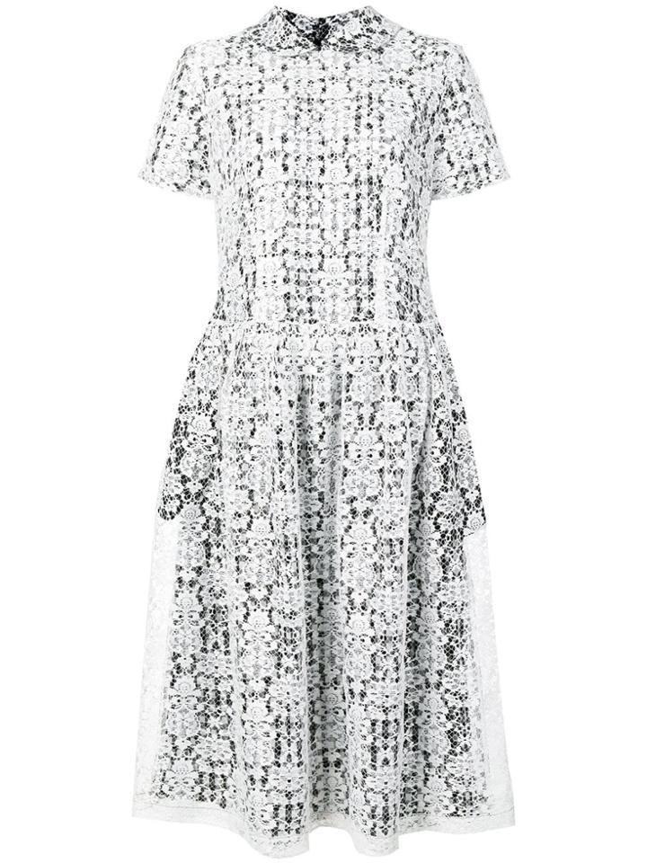 Comme Des Garçons Vintage Layered Lace Midi Dress - White