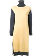 Muveil Mid-length Knitted Dress, Women's, Size: 38, Yellow/orange, Acrylic/wool
