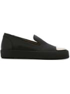 Giuseppe Zanotti Design Contrasted Toe Cap Sneakers, Men's, Size: 41, Black, Leather/rubber