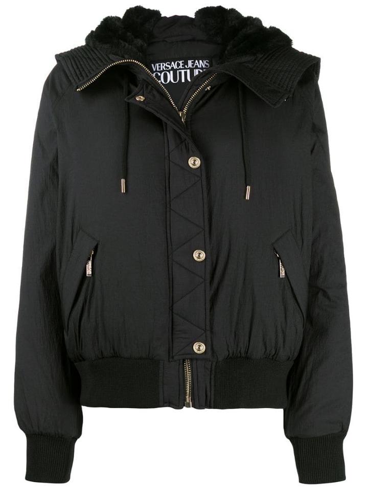 Versace Jeans Couture Zipped-up Bomber Jacket - Black
