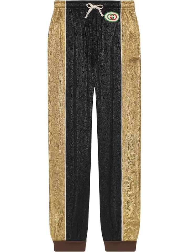 Gucci Crêpe Lurex Harem Style Pant - Black