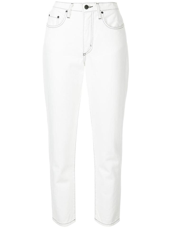 Nobody Denim Bessette Tapered Jeans - White