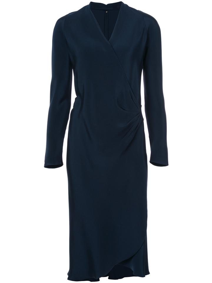 Peter Cohen Long-sleeved Wrap Dress - Blue