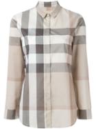 Burberry Checked Shirt, Women's, Size: Xs, Nude/neutrals, Cotton