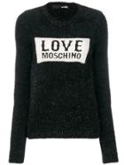Love Moschino Logo Intarsia Jumper - Black