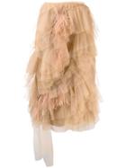 Nº21 Tulle Midi Skirt - Neutrals