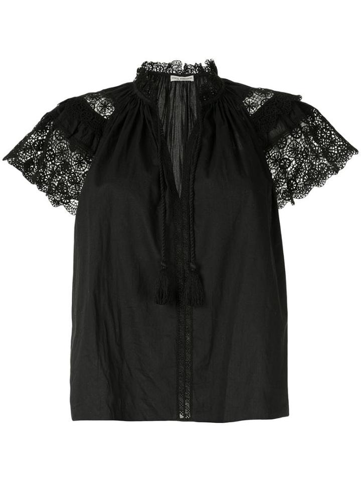 Ulla Johnson Elsie Crochet-trimmed Blouse - Black