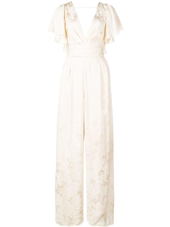 Johanna Ortiz Floral Print Jumpsuit - Neutrals