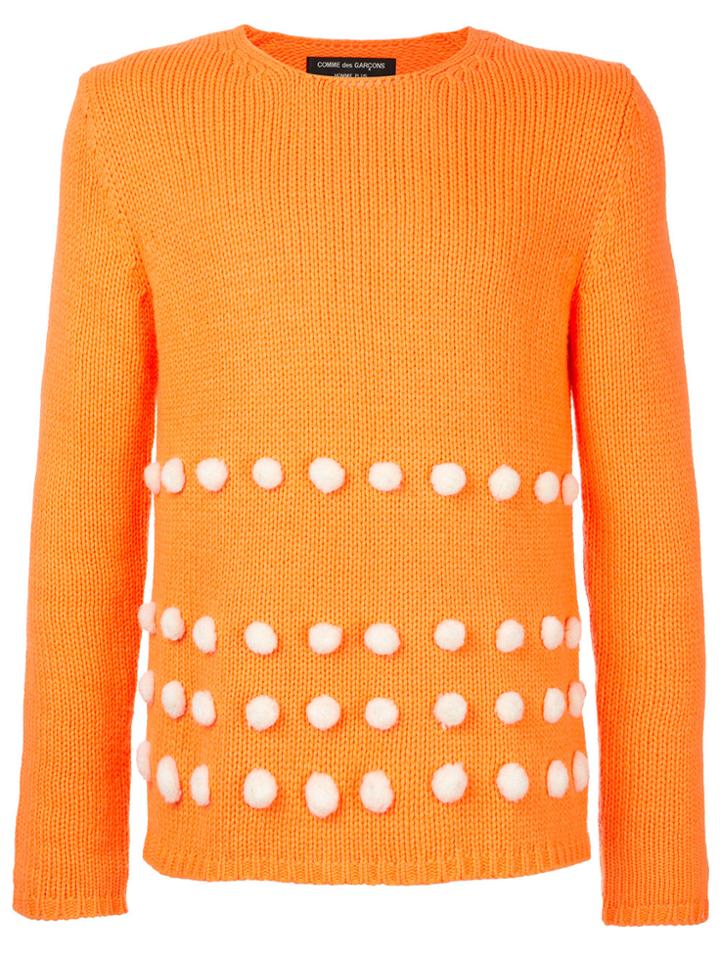 Comme Des Garçons Vintage Pom Pom Embellished Jumper - Yellow & Orange