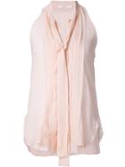 Lareida Front Tie Sleeveless Blouse