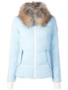 Rossignol 'aura' Padded Jacket, Women's, Size: Large, Blue, Feather Down/polyamide/spandex/elastane/racoon Fur