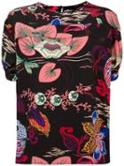 Etro Oriental Print Blouse, Women's, Size: 40, Black, Silk