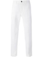 Massimo Alba Classic Chinos, Men's, Size: 48, White, Linen/flax/cotton