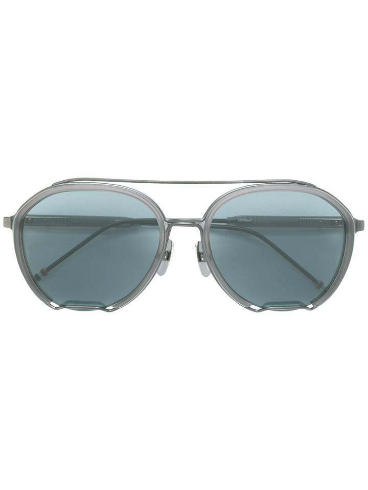 Thom Browne Eyewear Round Sunglasses - Black