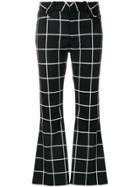Marques'almeida Flared Checked Trousers - Black