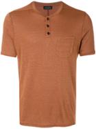 Roberto Collina Buttoned T-shirt - Brown