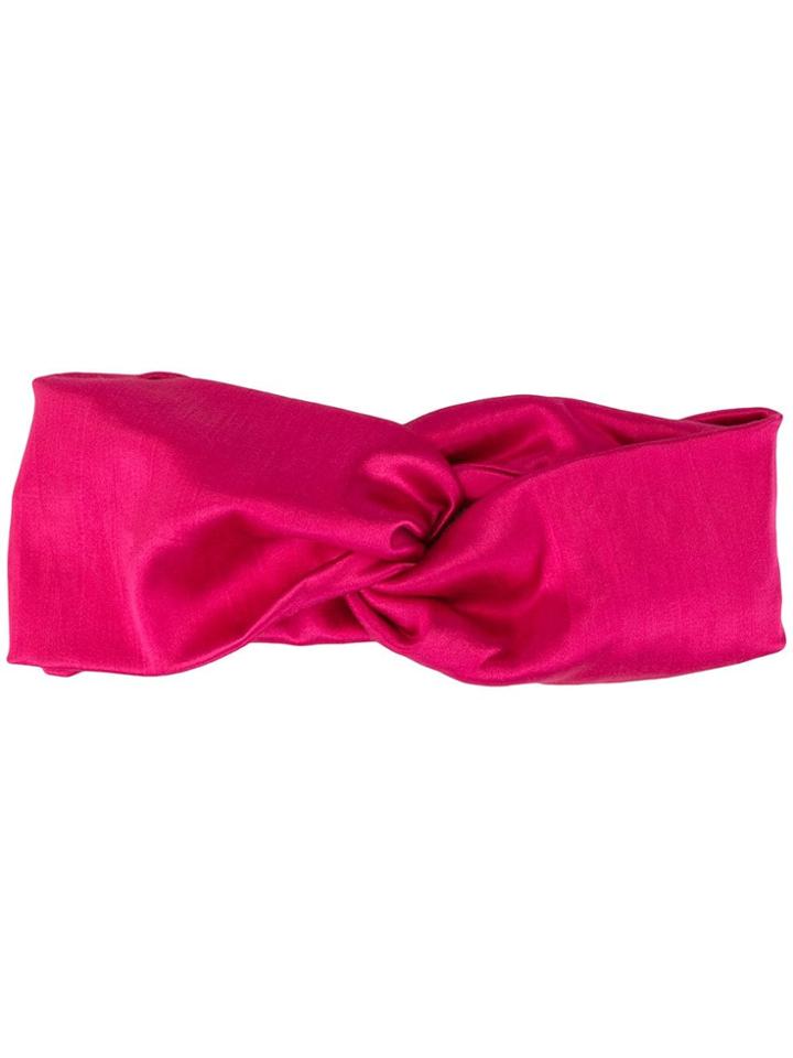 Maryjane Claverol Twisted Satin Hairband - Pink