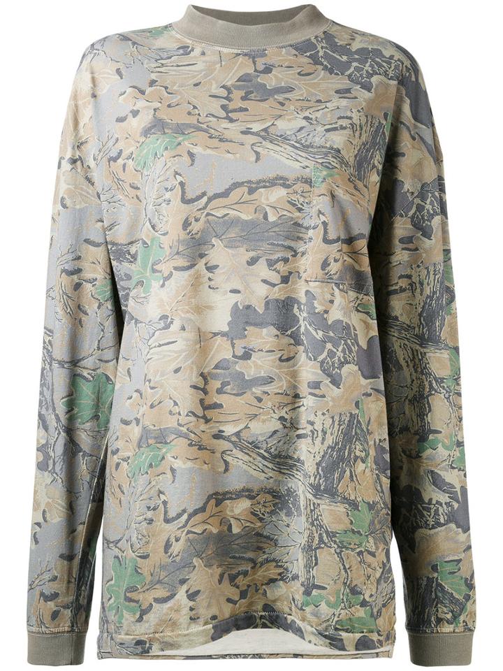 Yeezy - Camouflage Leaf Print Sweatshirt - Women - Cotton - S, Grey, Cotton
