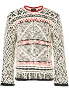 Jean Paul Gaultier Vintage Geometric Pattern Knitted Jumper - White