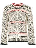 Jean Paul Gaultier Vintage Geometric Pattern Knitted Jumper - White